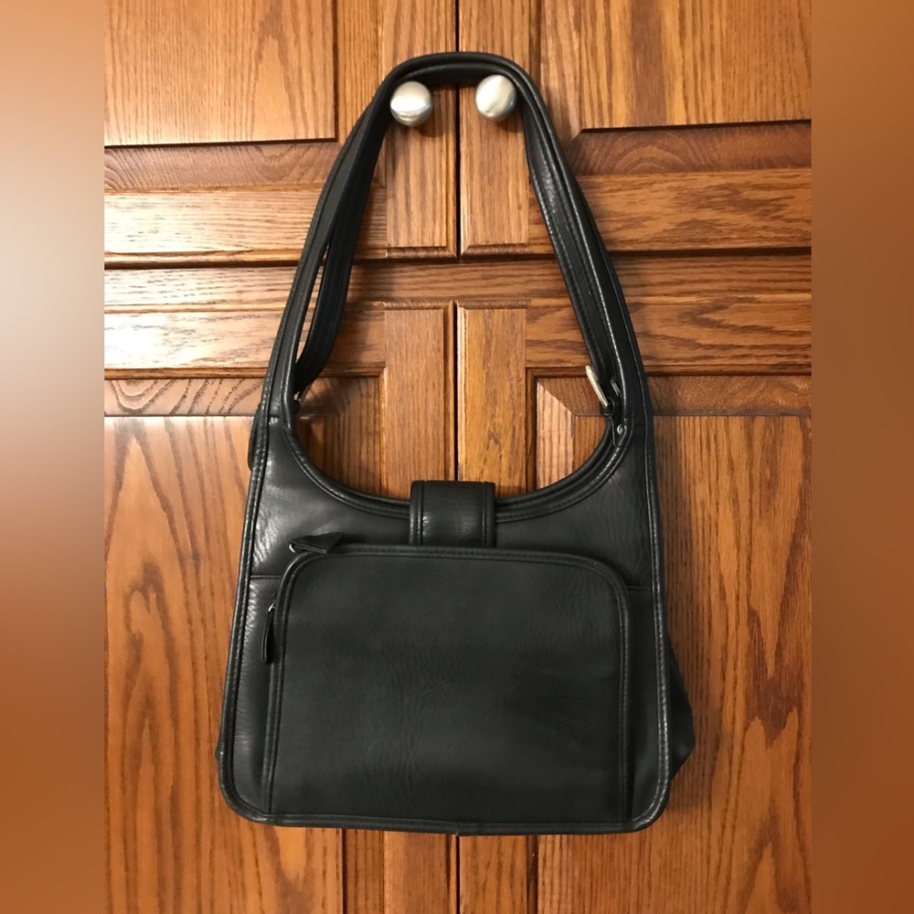 Black Leather Shoulder Bag